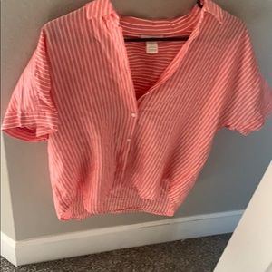 Colllared pink blouse